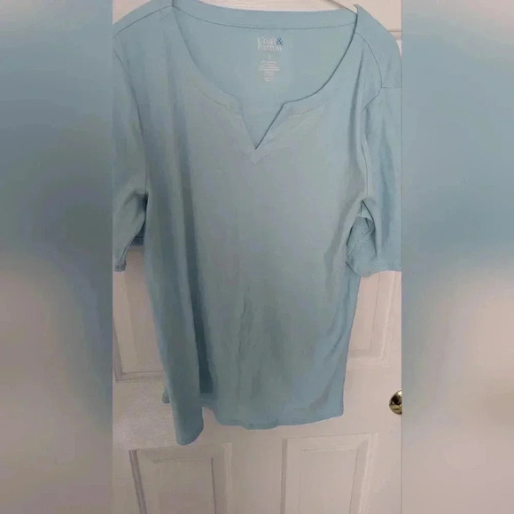 Croft & Barrow® Elbow-Sleeve Splitneck Women's Top Size Large (EUC) - Picture 3 of 9